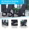 Merrick Lane Atlantic All-Weather Polyresin Adirondack Rocking Chair with Vertical Slats